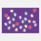 クカラフルリスマス灯 ラッピングペーパーシート (正面2)