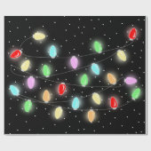 クカラフルリスマス灯 ラッピングペーパー (フラット)