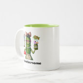 クカンバーソユーモアのあるン ツートーンマグカップ (正面左)