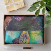 クガメが紺碧の海を泳ぐ 薄葉紙 (ギフト)