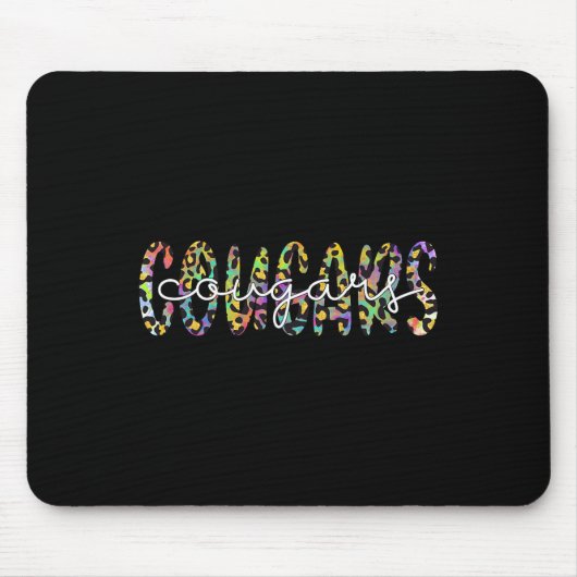 クガーススクールスポーツファンチームスピリットマスコットギフト マウスパッド (正面)