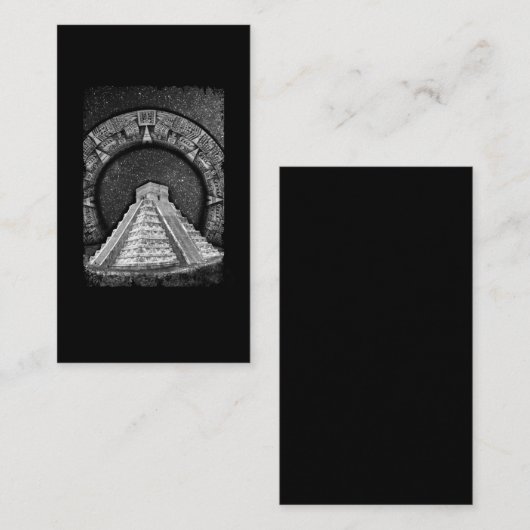 ククルカンマヤピラミッド暦の神殿アステカ 名刺 (正面/裏面)