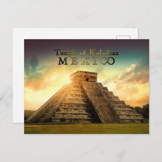 ククルカンメキシコ寺院の様式化 ポストカード (正面/裏面)