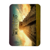 ククルカンメキシコ寺院の様式化 マグネット (縦)