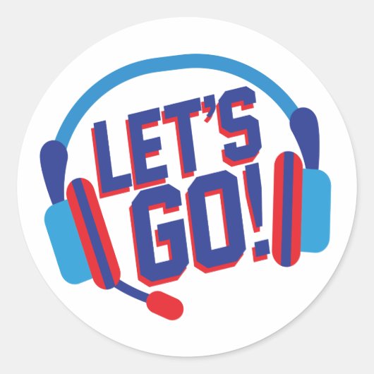 クゲーマー行くぞ！Tシャツ ラウンドシール (正面)