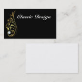 クシンプルラシー名刺金ゴールドダイヤモンドデザイン 名刺 (正面/裏面)