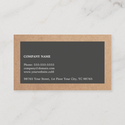 クシンプルラフトグレイエレガントモノグラムコンサルタント 名刺 (裏面)