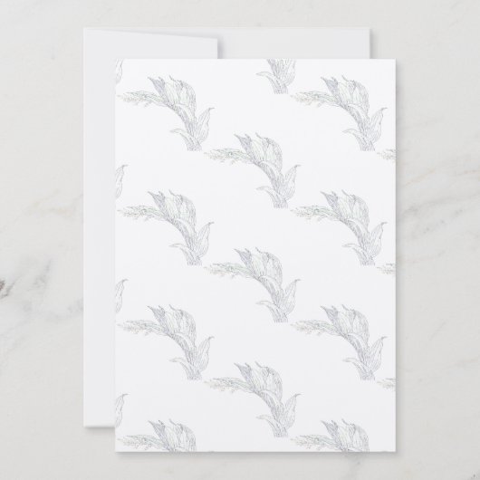 クシンプルラフトリーフミニマルブライダルシャワー 招待状 (裏面)