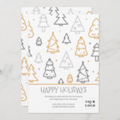 クシンプルリスモダンマスツリービジネスロゴ シーズンカード (正面/裏面)