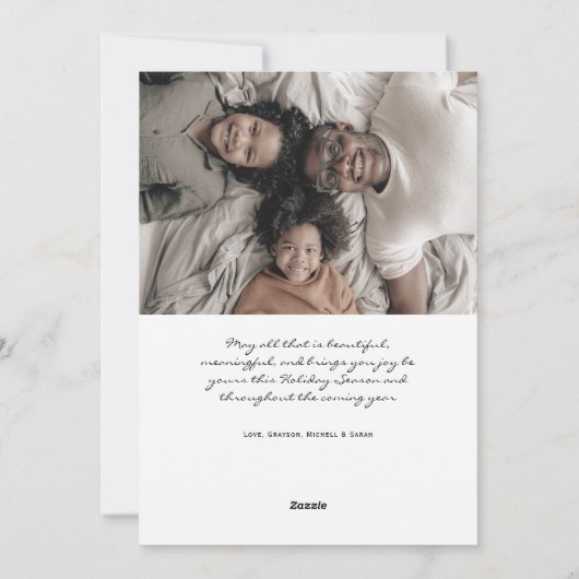 クシンプルリモダンスマスの写真 シーズンカード (裏面)