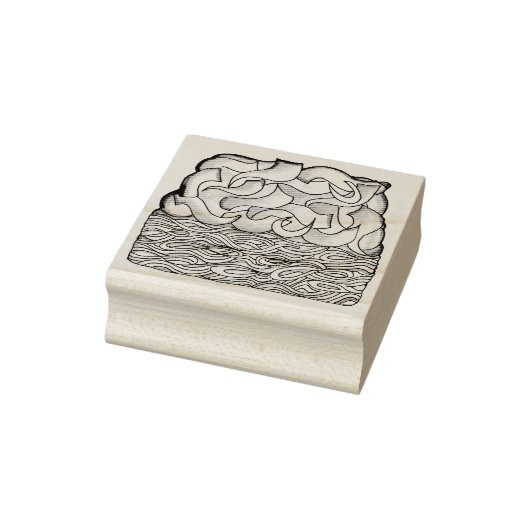 クジェルユダヤの卵の麺のキャセロールのスライス ラバースタンプ (スタンプ)