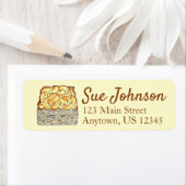 クジェルユダヤの卵の麺のキャセロールのスライス ラベル (インサイチュ)