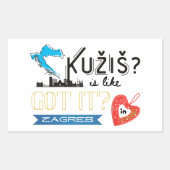 クジシュ？ザグレブクロアチア 長方形シール (正面)