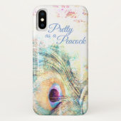 クジャクかわいらしのiphone xとして Case-Mate iPhoneケース (裏面)