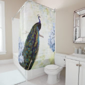 クジャクとアジサイ シャワーカーテン (インサイチュ)