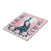 クジャクとバラ タイル (側面)