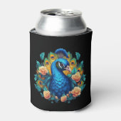 クジャクとピーチバラ 缶クーラー (缶正面)