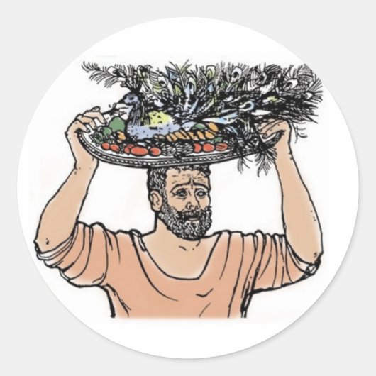 クジャクに不平を言う ラウンドシール (正面)