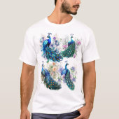 クジャクのエレガンス Tシャツ (正面)