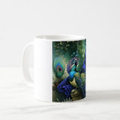 クジャクのコーヒーカップ コーヒーマグカップ (正面左)