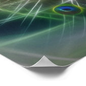 クジャクのドリームキャッチャー ポスター (角)