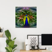 クジャクのドリームキャッチャー ポスター (ホームオフィス)