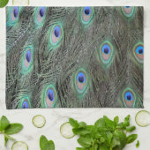 クジャクの尾羽 キッチンタオル (折り畳み)