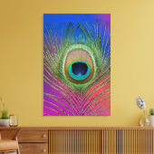 クジャクの尾羽 キャンバスプリント (インサイチュ (リビング))