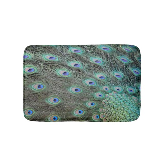 クジャクの尾羽 バスマット (正面)