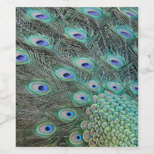 クジャクの尾羽 ワインラベル (シングルラベル)