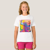 クジャクの日の出 Tシャツ (正面フル)