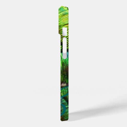 クジャクの羽がアクアケースを閉じる Case-Mate iPhoneケース (裏面 / 左)