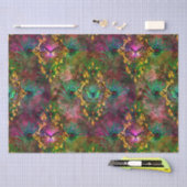 クジャクの羽のビクトリアン紫 薄葉紙 (クラフト)