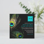 クジャクの羽の写真　結婚式　2 招待状 (スタンド正面)