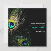 クジャクの羽の写真　結婚式　2 招待状 (裏面)