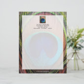 クジャクの羽の目をクローズアップ レターヘッド (スタンド正面)