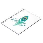 クジャクの羽を放つ ノートブック (左側)