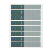 クジャクの羽保が落ち着いたクリエイティブ文字 ラップアラウンド宛名ラベル (シート)