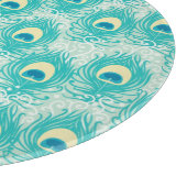 クジャクの羽模様 カッティングボード (角)