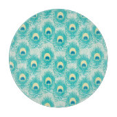 クジャクの羽模様 カッティングボード (正面)