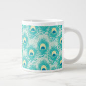 クジャクの羽模様 ジャンボコーヒーマグカップ (右)