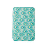 クジャクの羽模様 バスマット (正面縦)