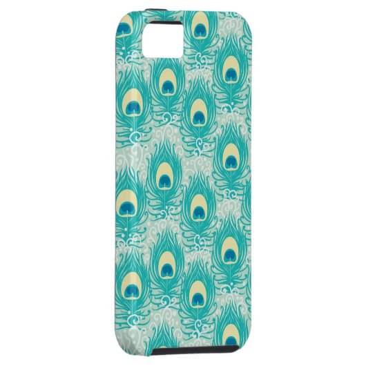 クジャクの羽模様 Case-Mate iPhoneケース (裏面/右)