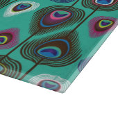 クジャクの羽毛のかわいい模様 カッティングボード (角)