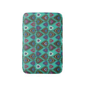 クジャクの羽毛のかわいい模様 バスマット (正面縦)