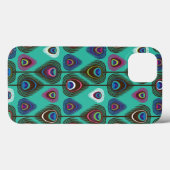 クジャクの羽毛のかわいい模様 Case-Mate iPhoneケース (裏面 (横))