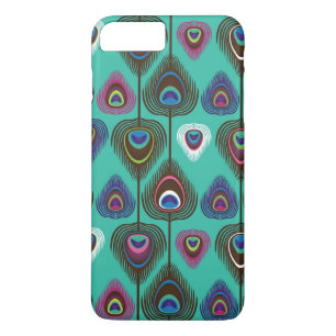 クジャクの羽毛のかわいい模様 iPhone 8 PLUS/7 PLUSケース