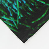 クジャクの羽 フリースブランケット (角)