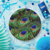 クジャクの羽   ペーパープレート (パーティー)