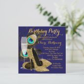 クジャクの誕生日パーティー 招待状 (スタンド正面)